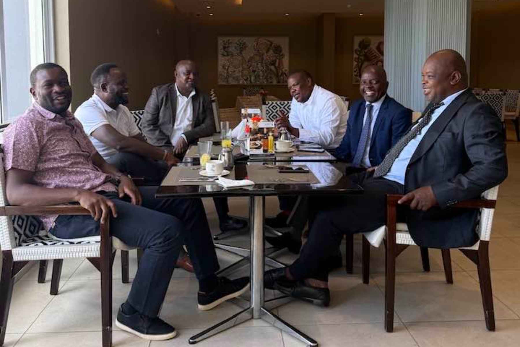 File image of George Natembeya during a meeting with Edwin Sifuna and members of Linda Mwananchi.